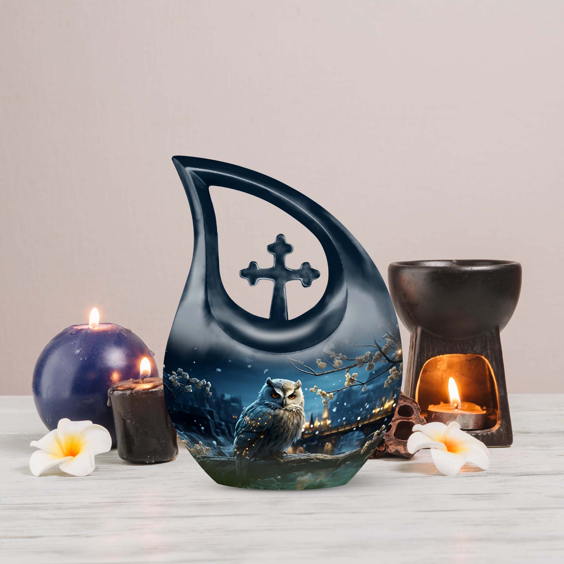 Owl Urns For Ashes - Cremation Ashes Urns Combo Urn