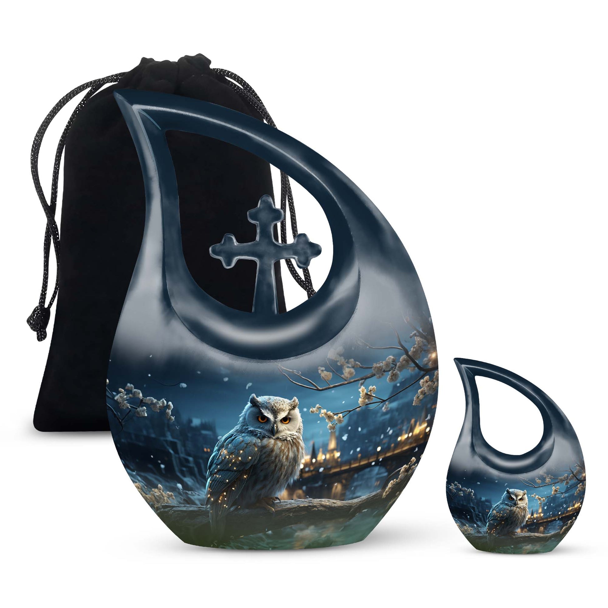 Owl Urns For Ashes - Cremation Ashes Urns Combo  Urn