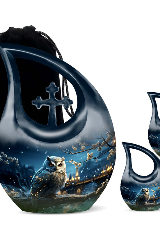 Owl Urns For Ashes - Cremation Ashes Urns Combo  Urn