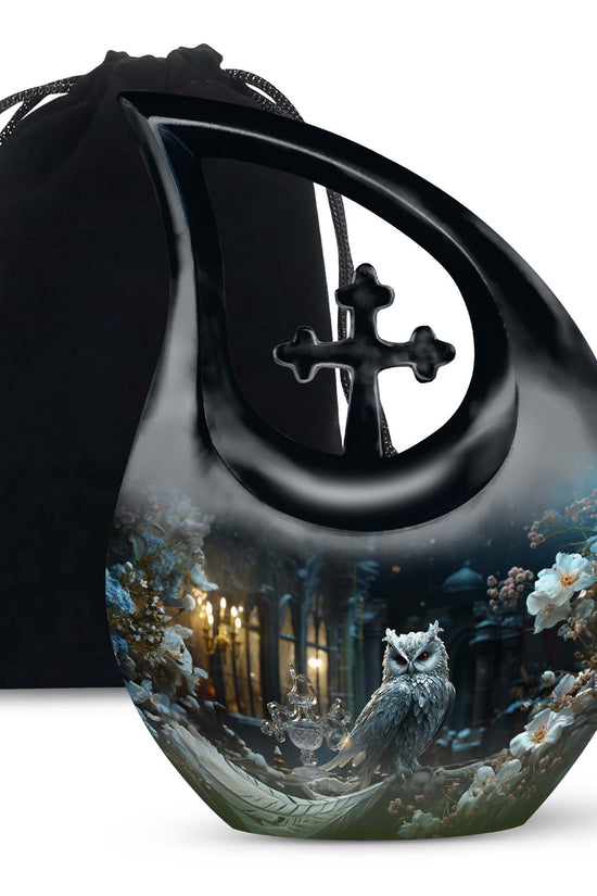 Royal Owl Memorial Urn - Unique Memorial Urn For Adult Ashes