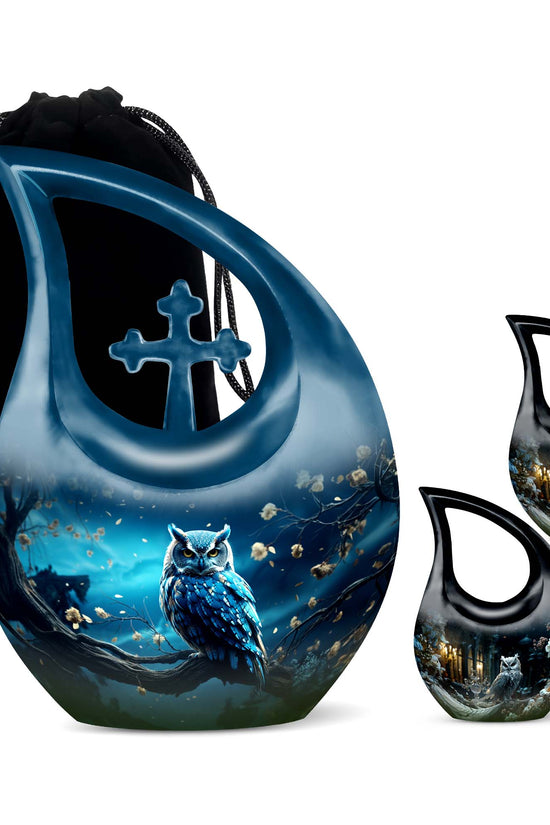 Owl Urns For Ashes - Small Cremation Keepsakes Urn