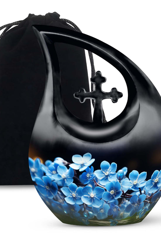 Scorpion Grass Cremation Urn - Stylish Floral Memorial Urn For Ashes