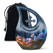 Black Scorpion Grass Cremation Urn - Adult Funeral Urn For Ashes