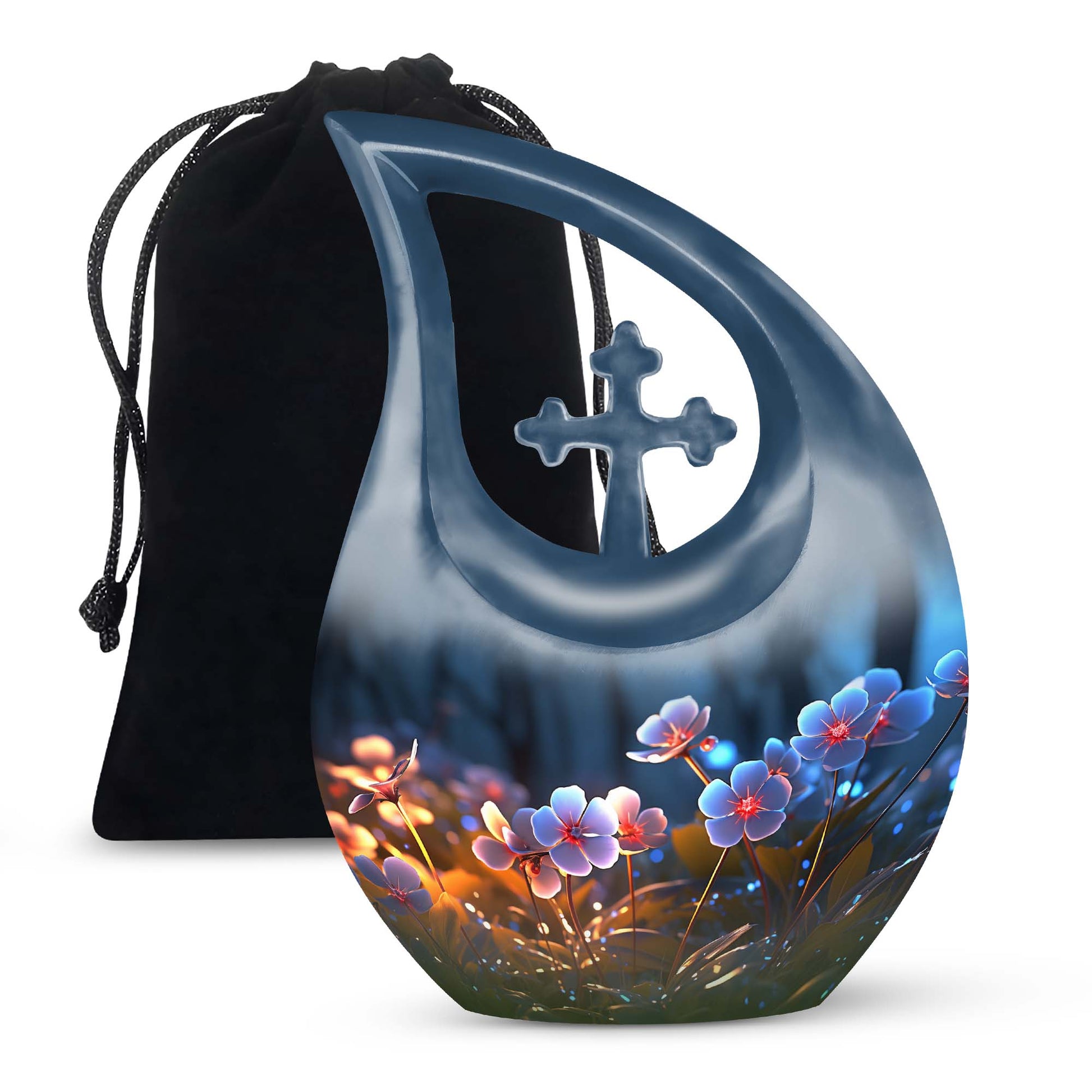 Black Scorpion Grass Cremation Urn - Adult Funeral Urn For Ashes
