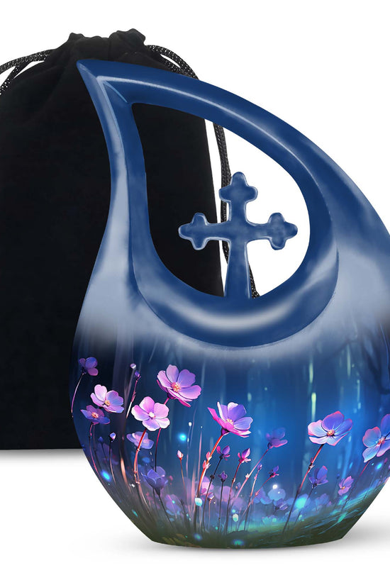 Scorpion Grass Memorial Urn - Elegant Cremation Urn For Ashes