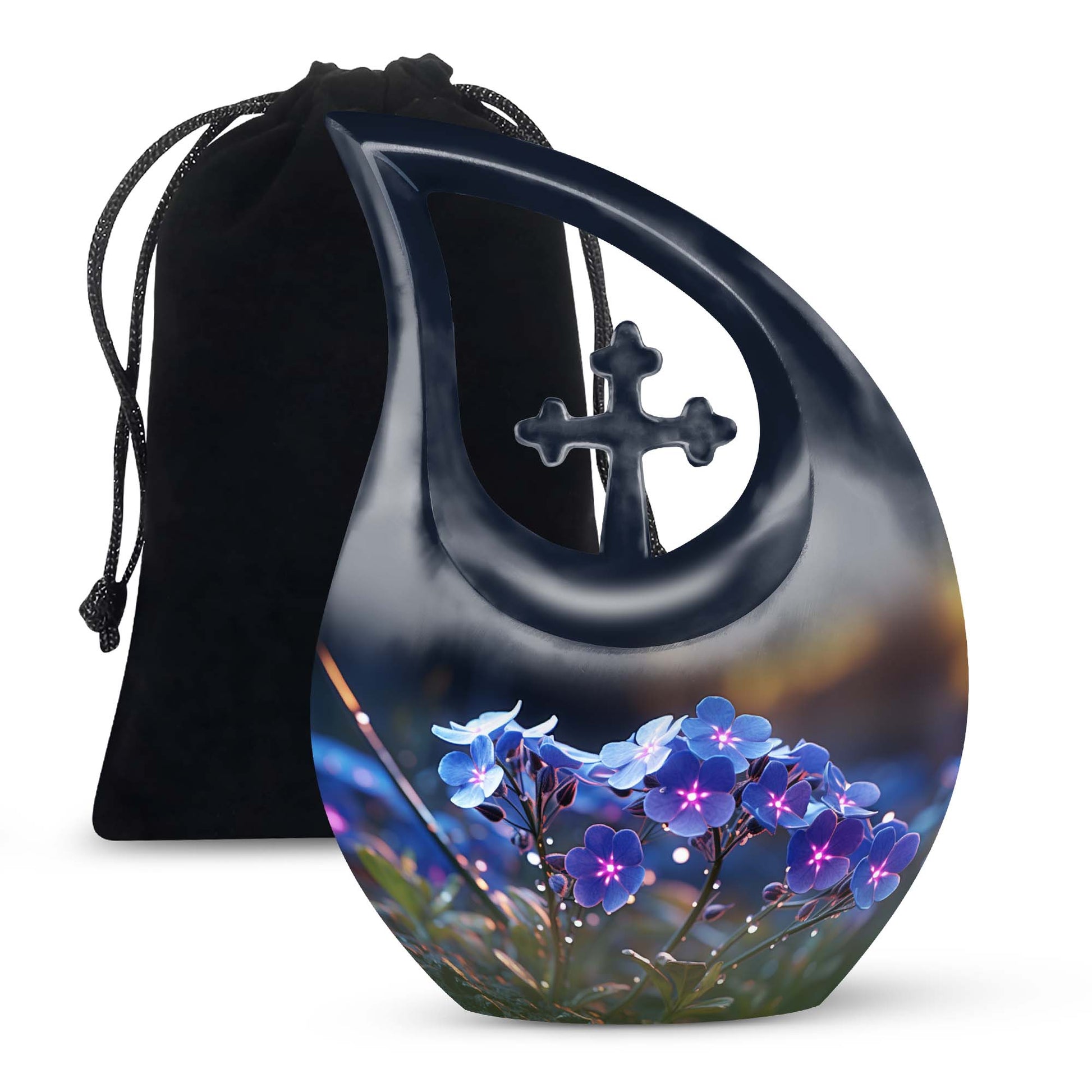 Scorpion Grass Funeral Urn For Ashes - Decorative Aluminium Cremation Urn
