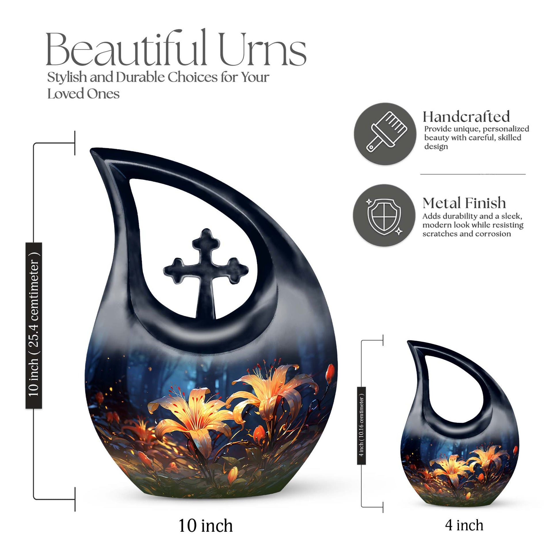 Lilly Urns For Ashes - Small Urns For Human Ashes Keepsake Urn