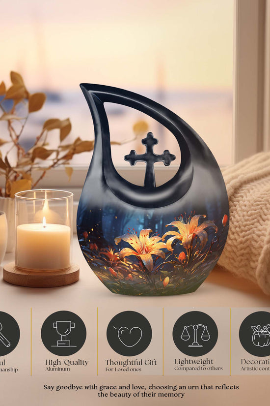 Lilly Urns For Ashes - Small Urns For Human Ashes Keepsake Urn