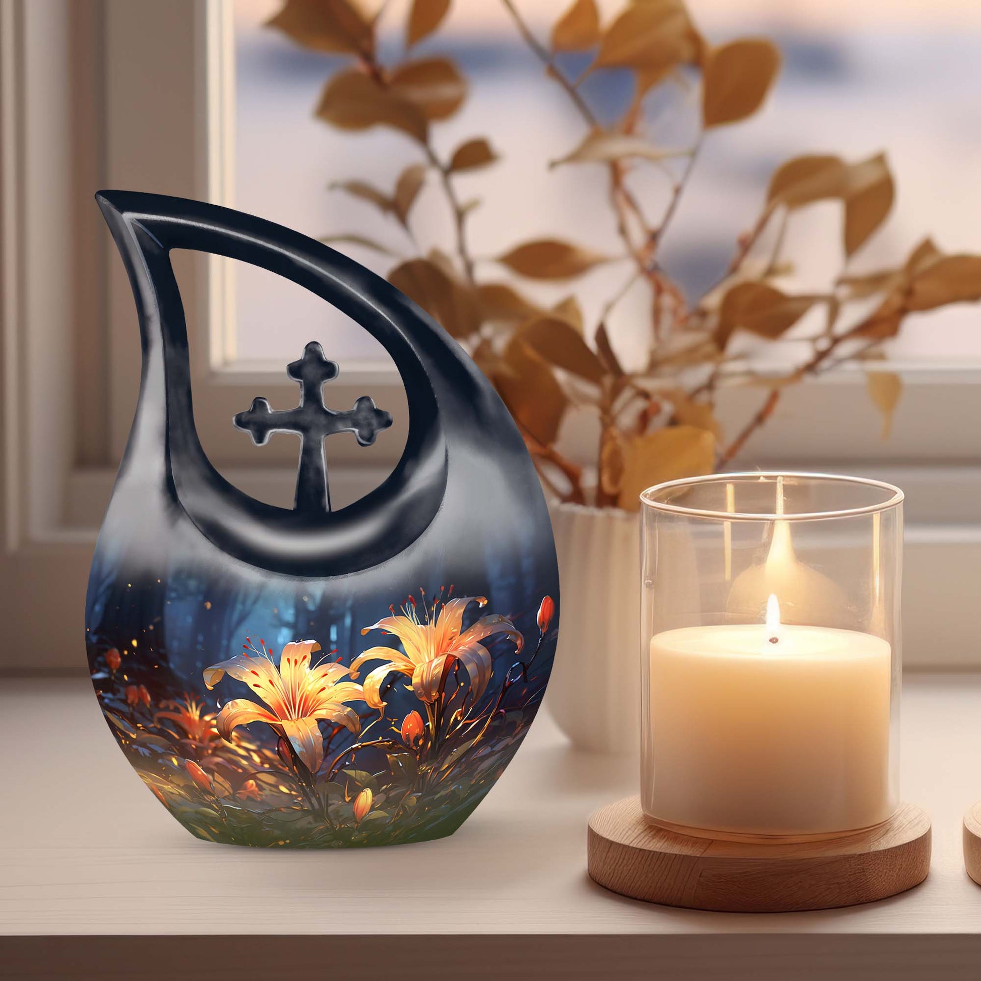 Lilly Urns For Ashes - Small Urns For Human Ashes Keepsake Urn