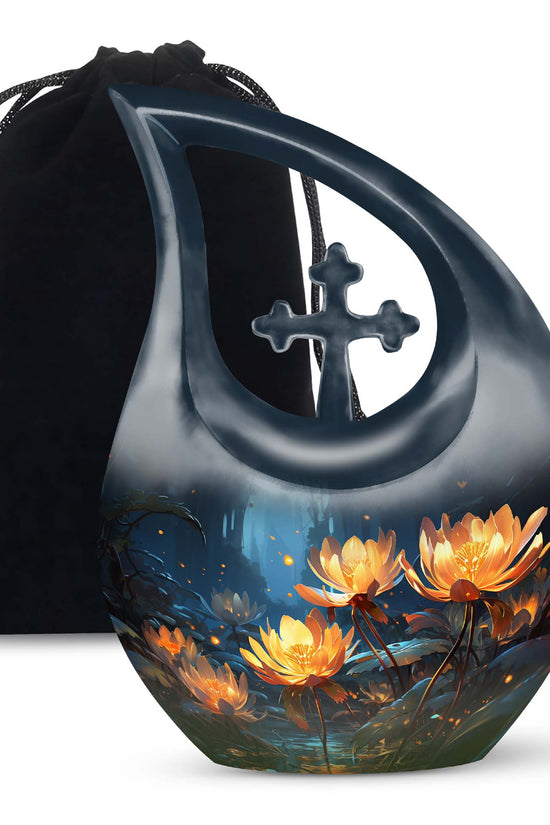 Elegant Lily Urn For Human Ashes - Large Cremation Urn