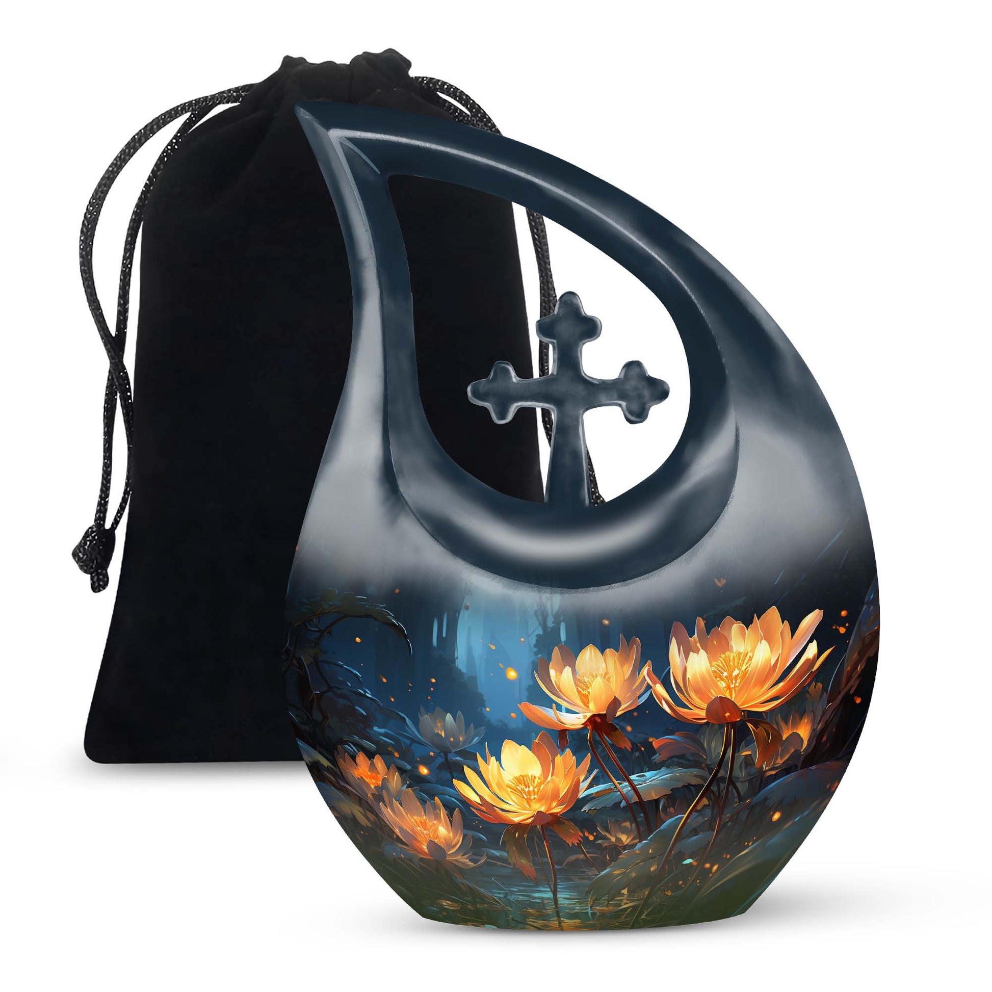 Elegant Lily Urn For Human Ashes - Large Cremation Urn