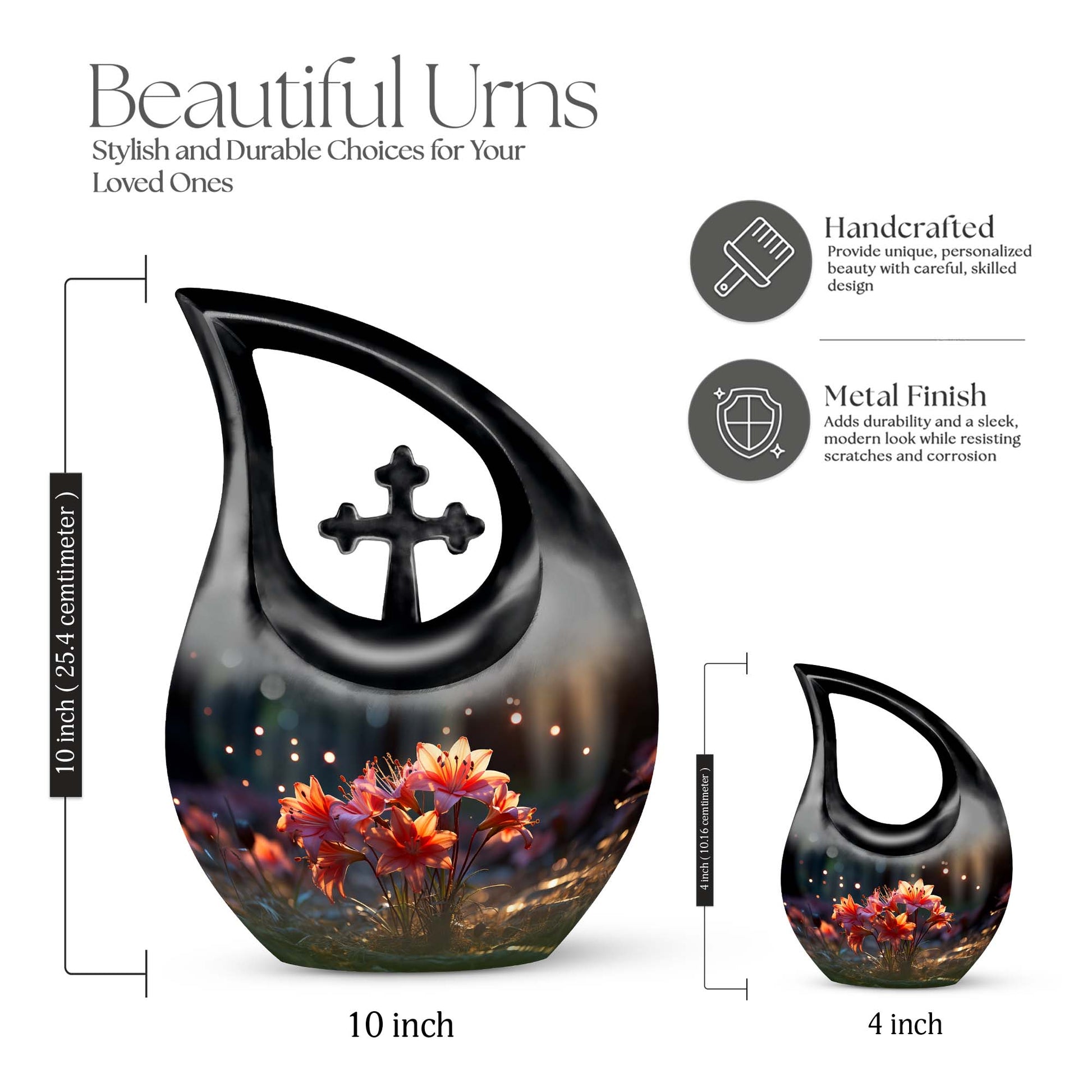 Lilly Urns For Ashes - Small Urn For Ashes Keepsake
