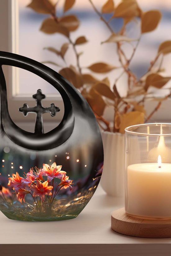 Lilly Urns For Ashes - Small Urn For Ashes Keepsake