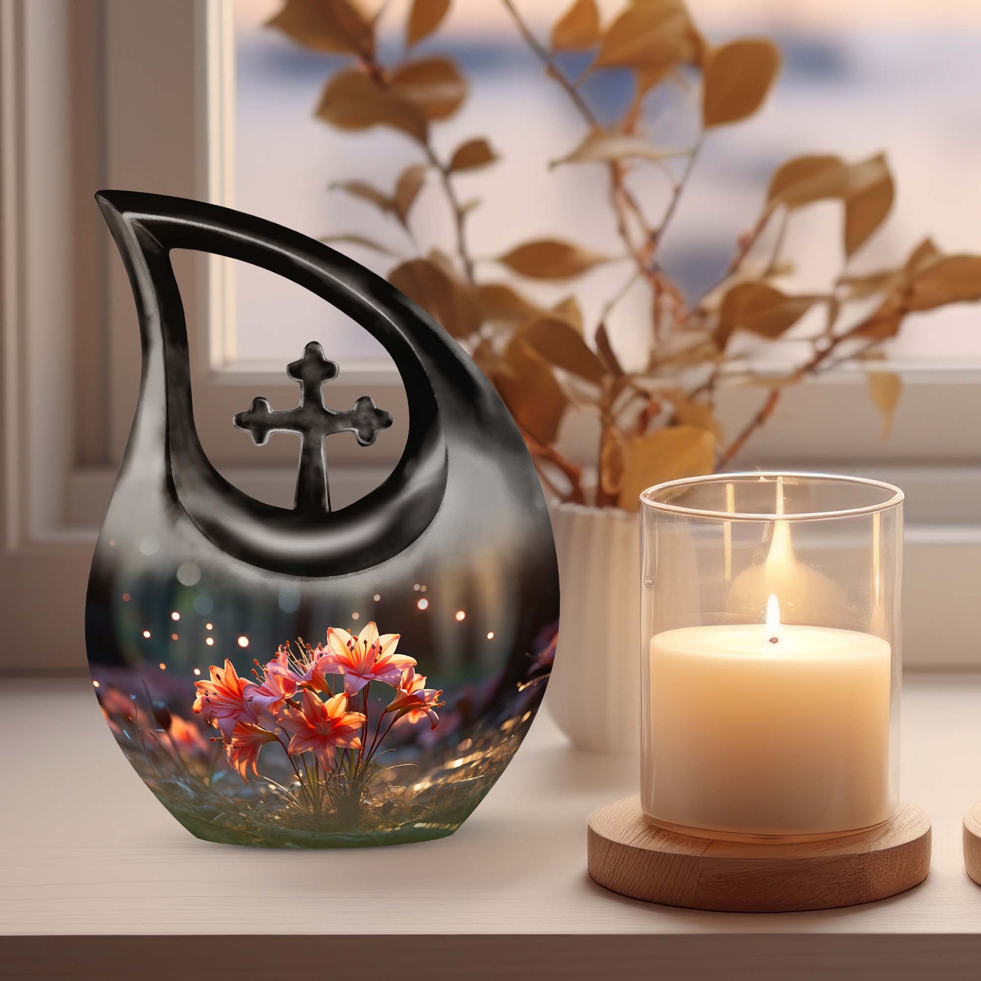Lilly Urns For Ashes - Small Urn For Ashes Keepsake