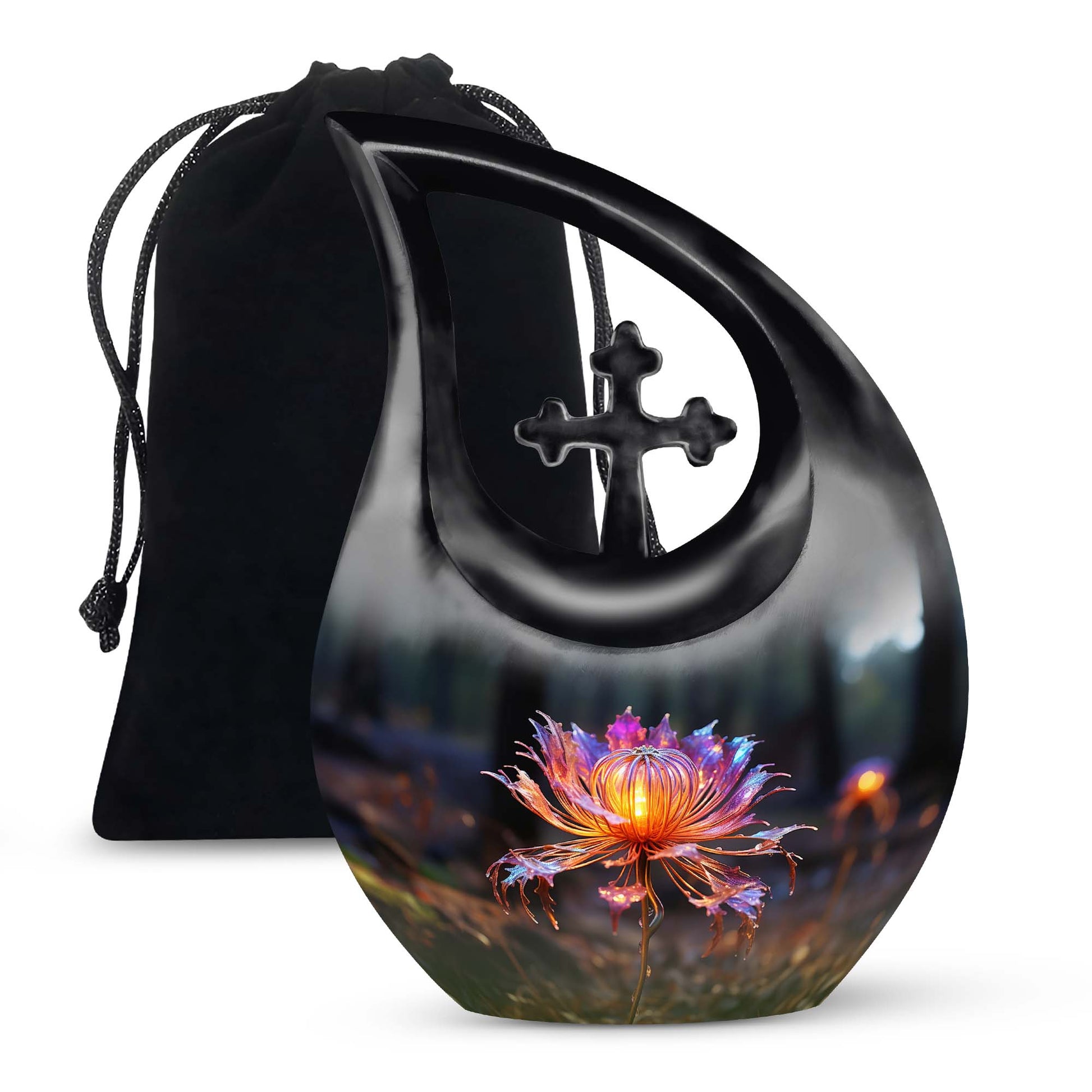 Mystic Floral Cremation Urn - Elegant Memorial Urn For Ashes