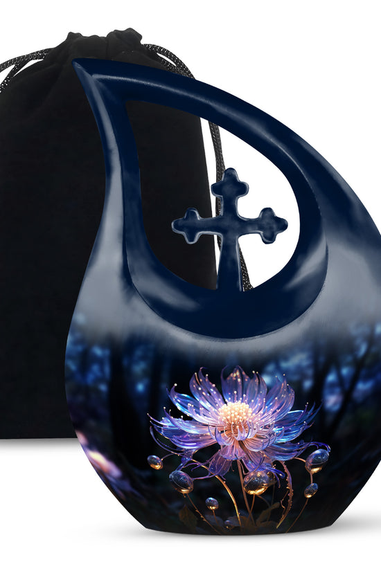 Beautiful Flower Cremation Urn - Forest Funeral Urn For Burial