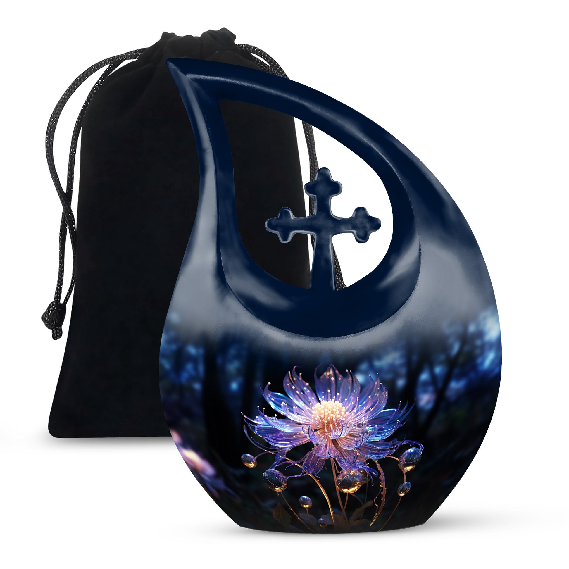 Beautiful Flower Cremation Urn - Forest Funeral Urn For Burial