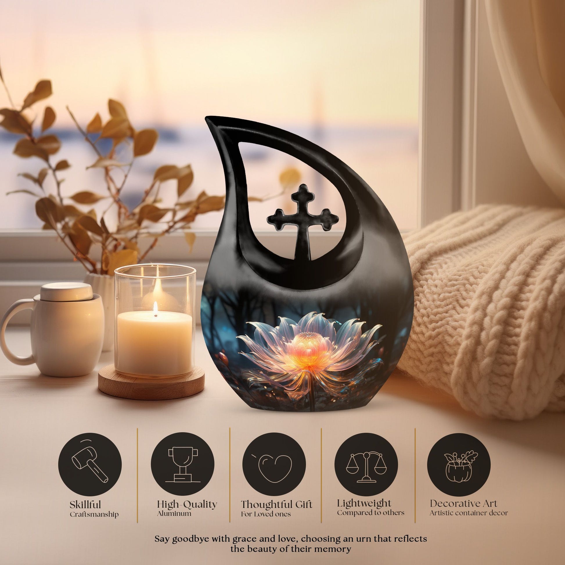 Lilly Urns For Ashes - Small Keepsake Urns For Sharing Ashes