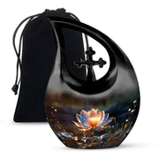 Glowing Lotus Memorial Urn - Large Cremation Urn For Ashes