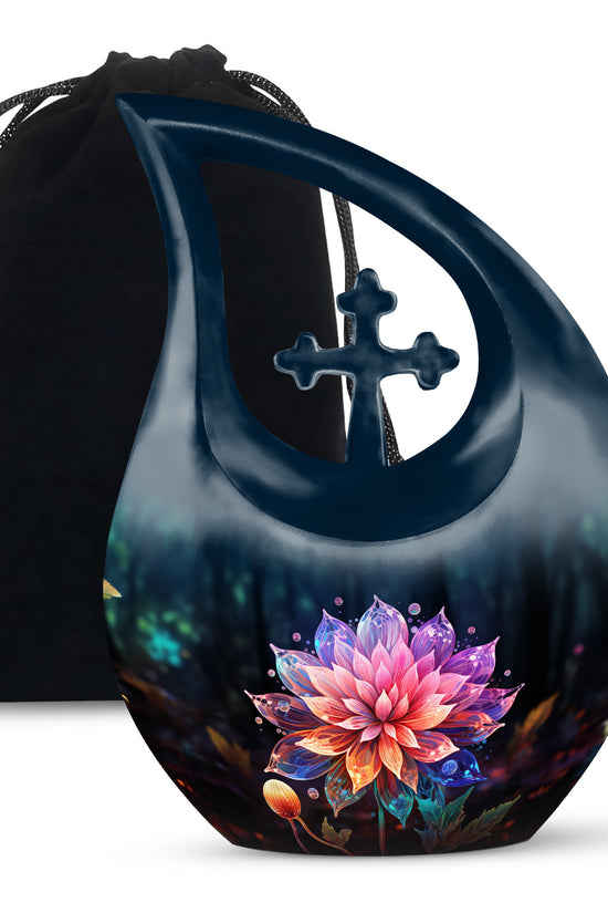 Lotus Flower Cremation Urn - Artistic Memorial Urn For Human Ashes