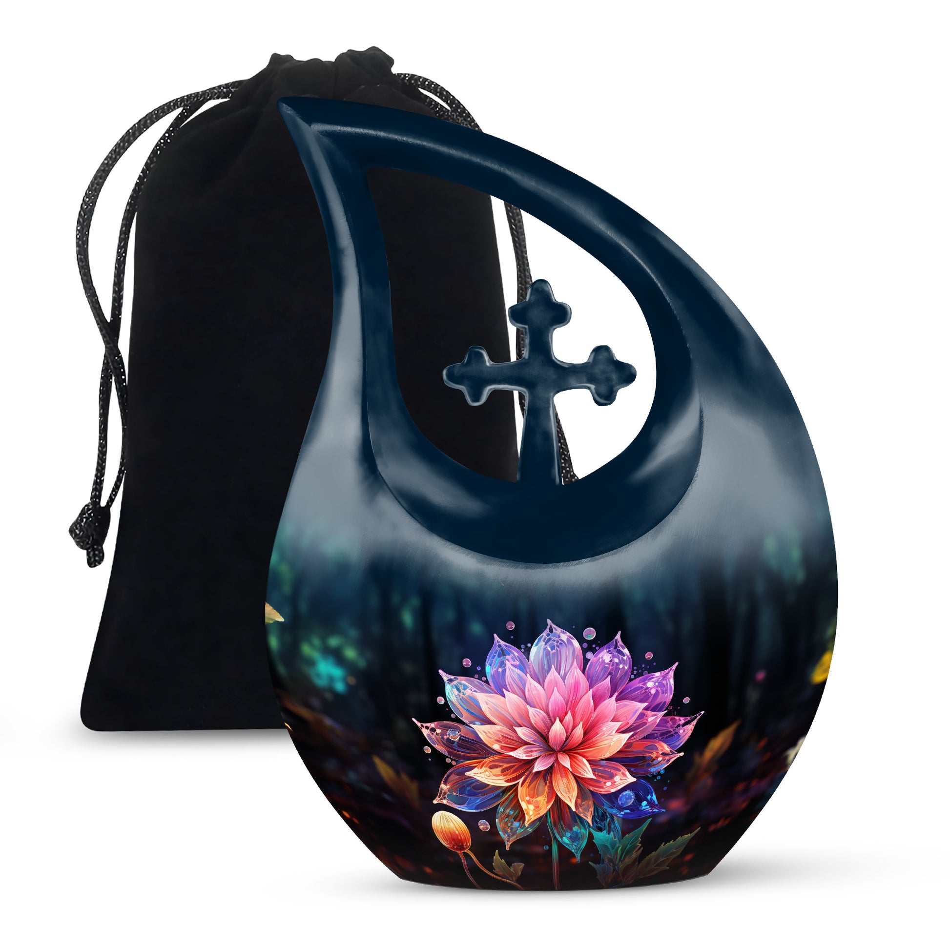 Lotus Flower Cremation Urn - Artistic Memorial Urn For Human Ashes