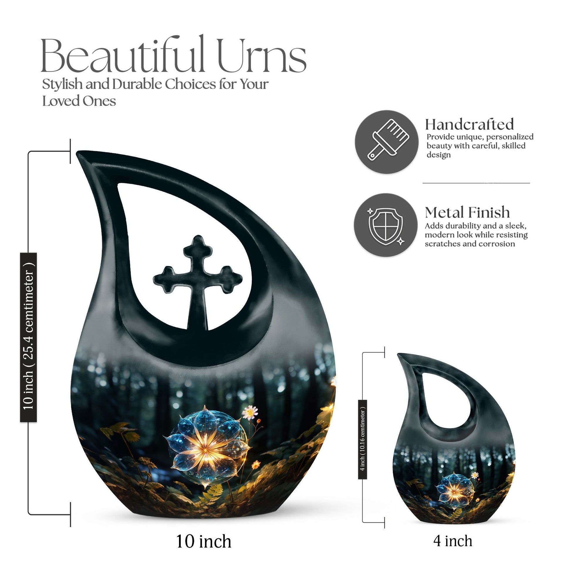 Lilly Urns For Ashes - Small Urn For Human Ashes Keepsake