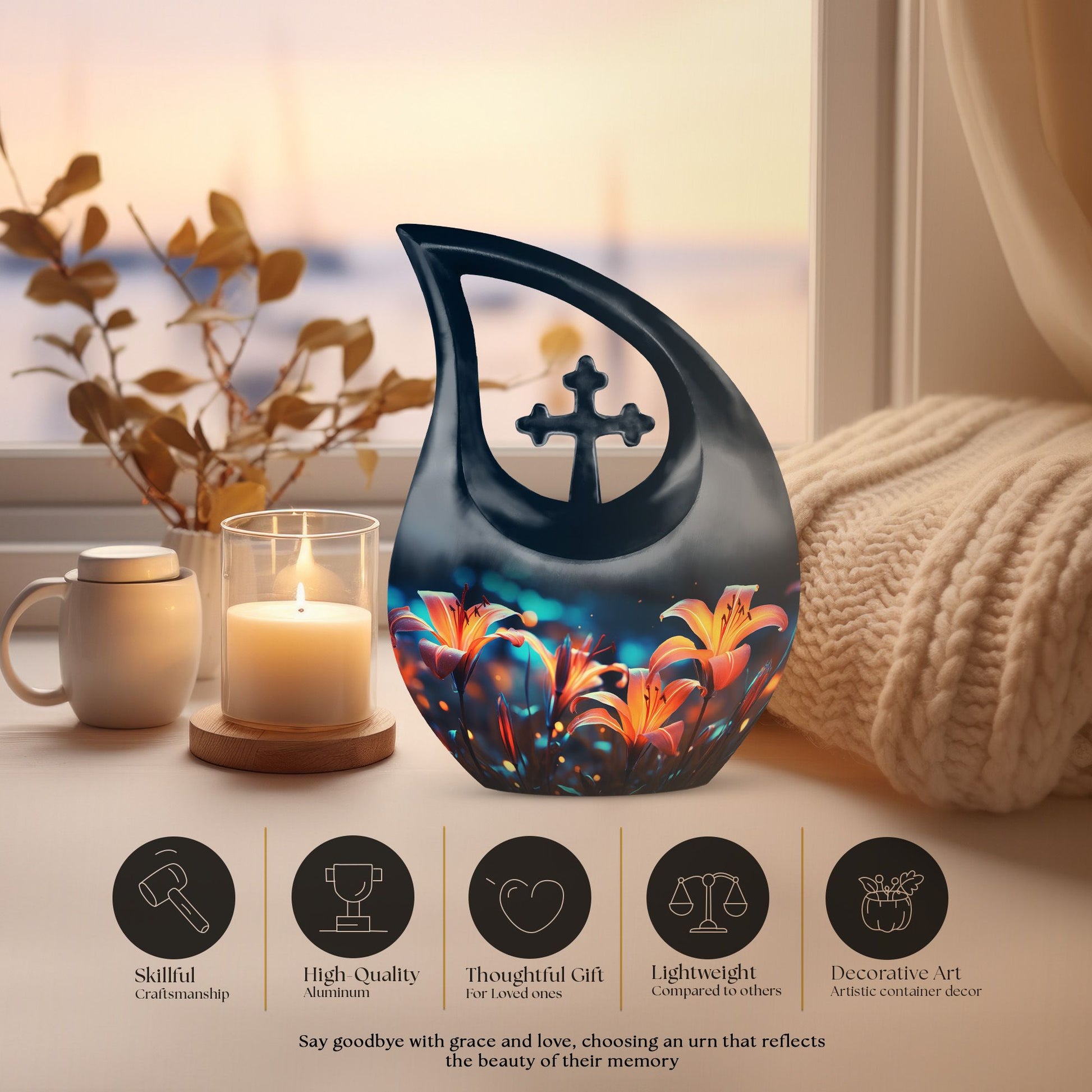 Lilly Urns For Ashes - Keepsake Small Urns