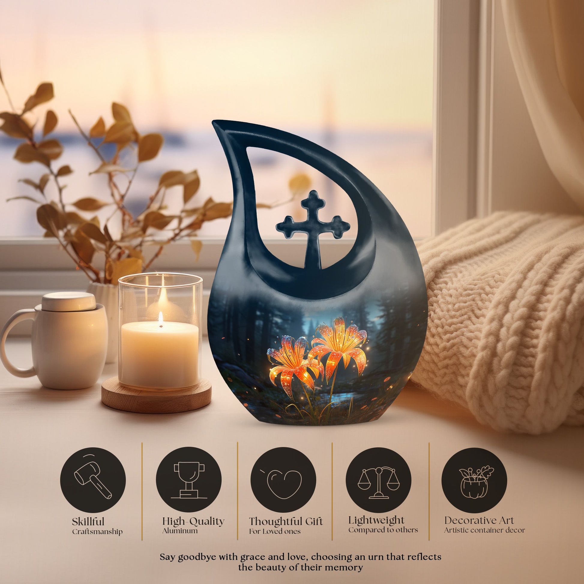 Lilly Urns For Ashes - Keepsake Urns For Human Ashes Urn