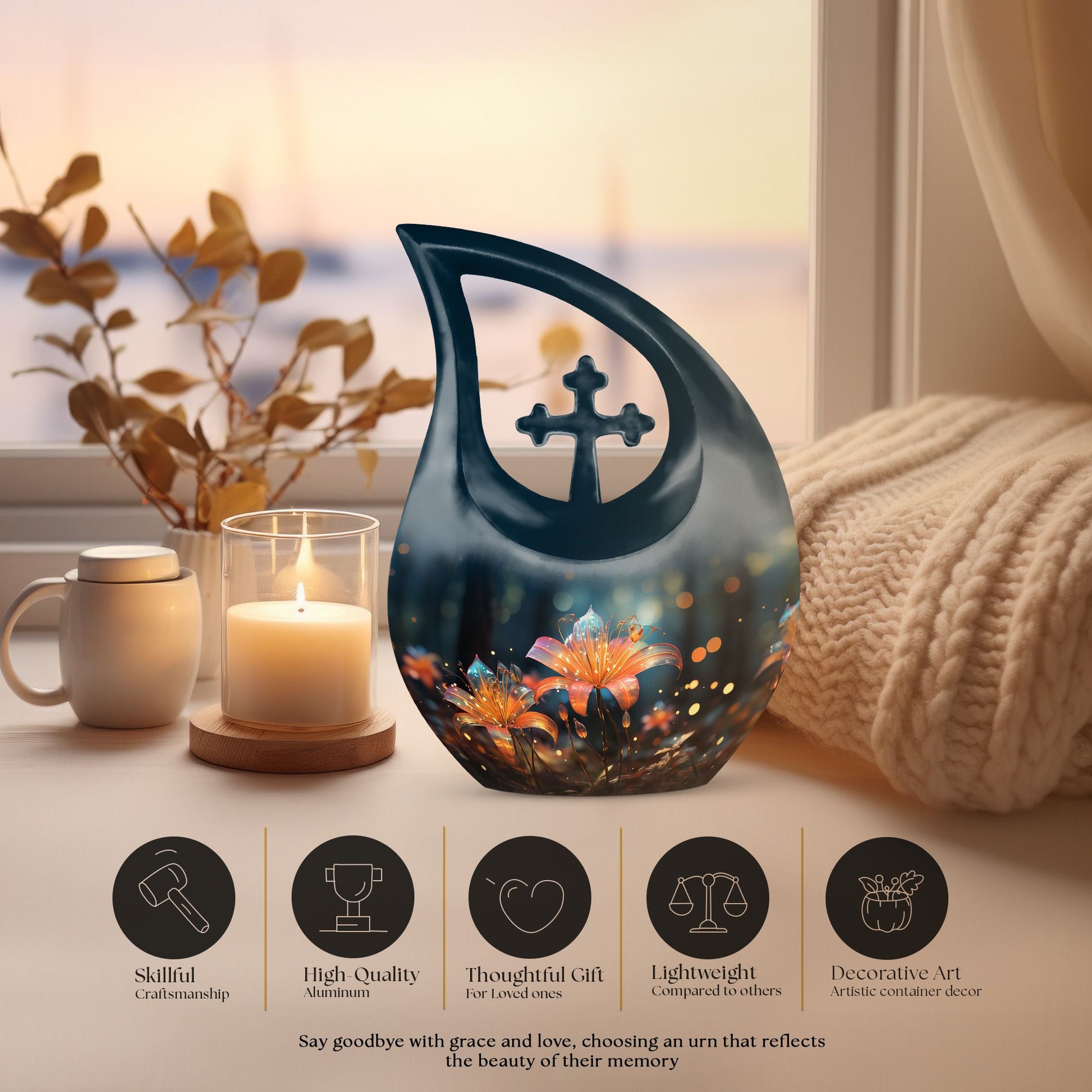 Lilly Urns For Ashes - Keepsake Urn For Sharing Human Ashes
