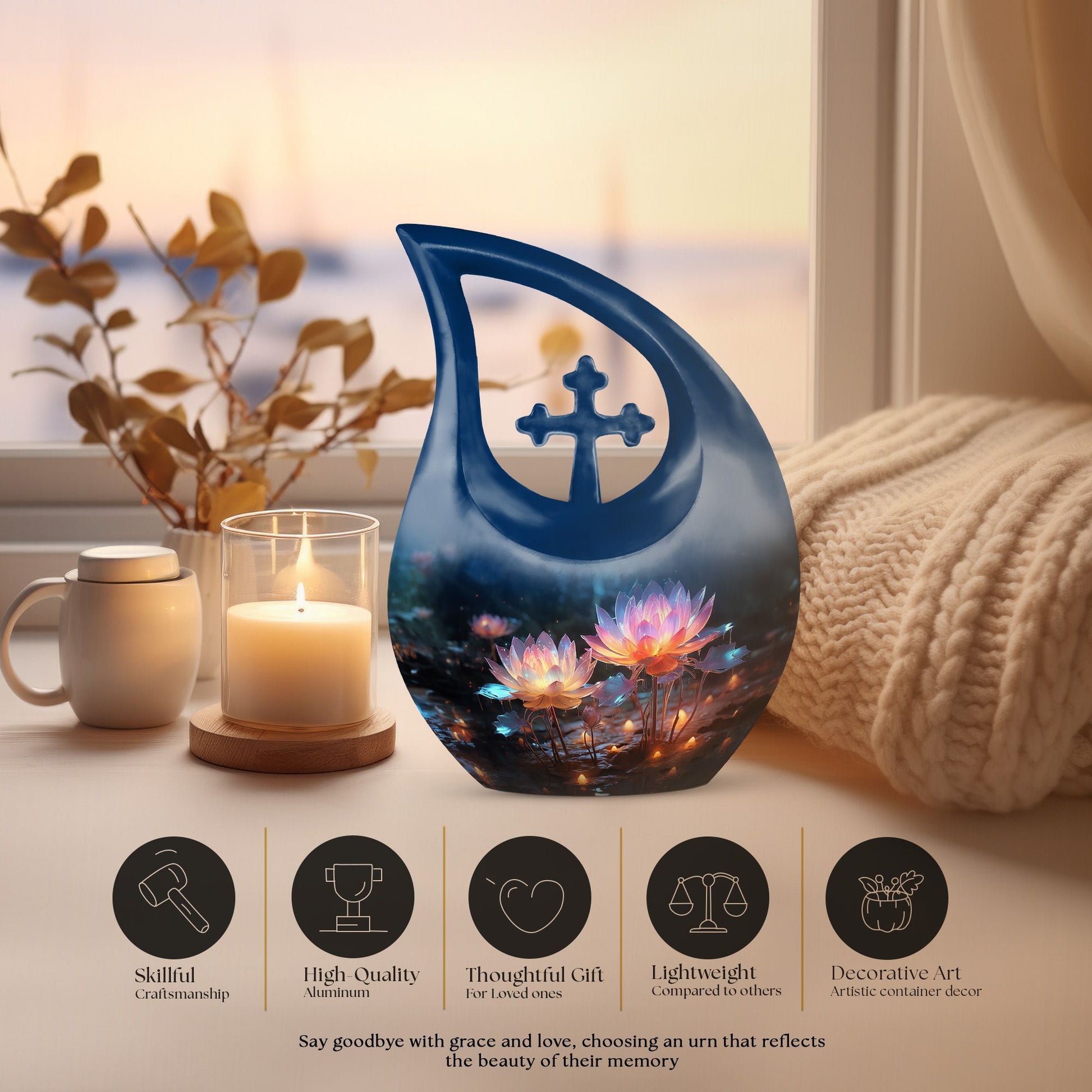 Lilly Urns For Ashes - Memorial Keepsakes For Ashes Urn