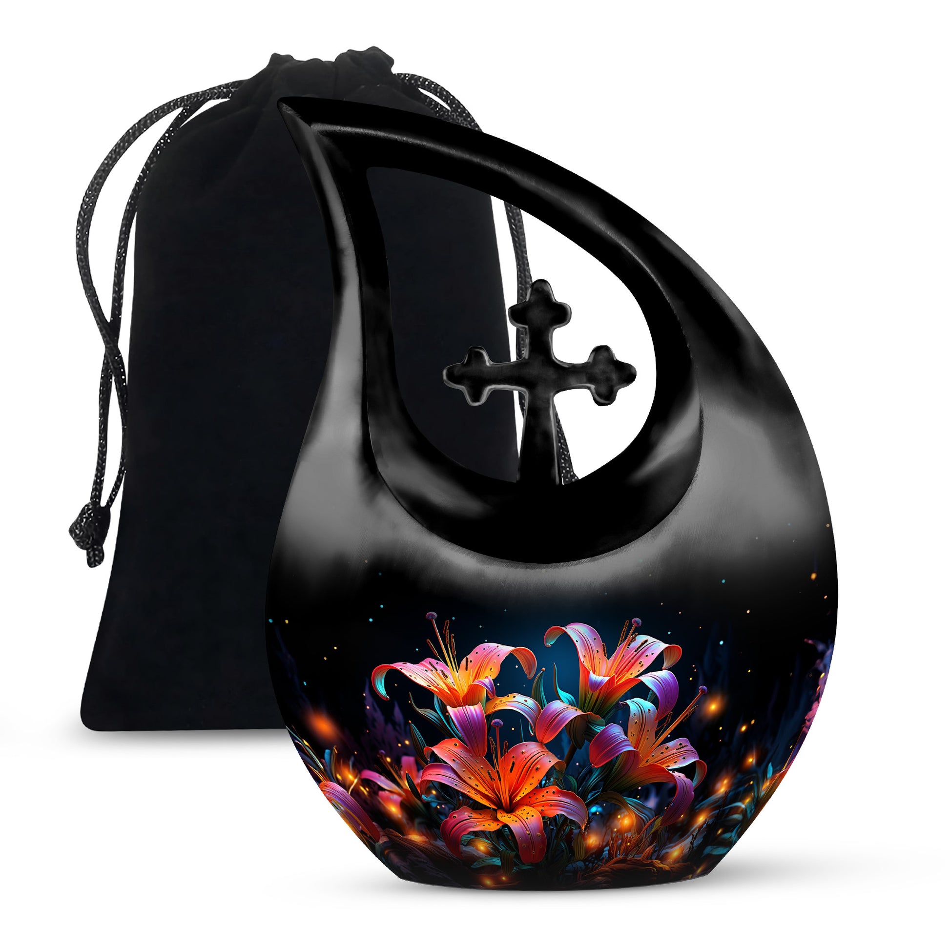 Tiger Lily Memorial Urn Large Cremation Urn For Male & Female