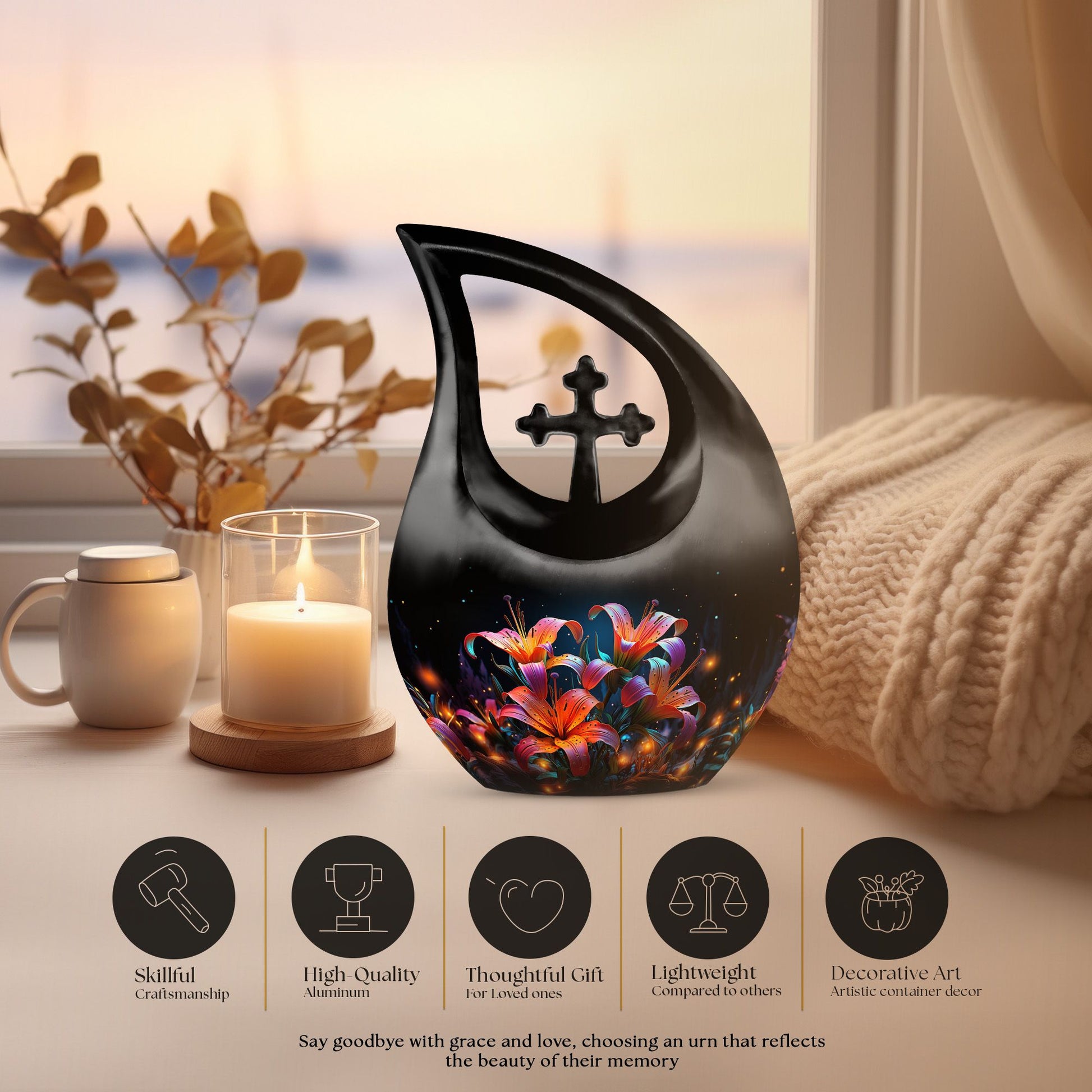 Lilly Urns For Ashes - Mini Urns For Human Ashes Urn