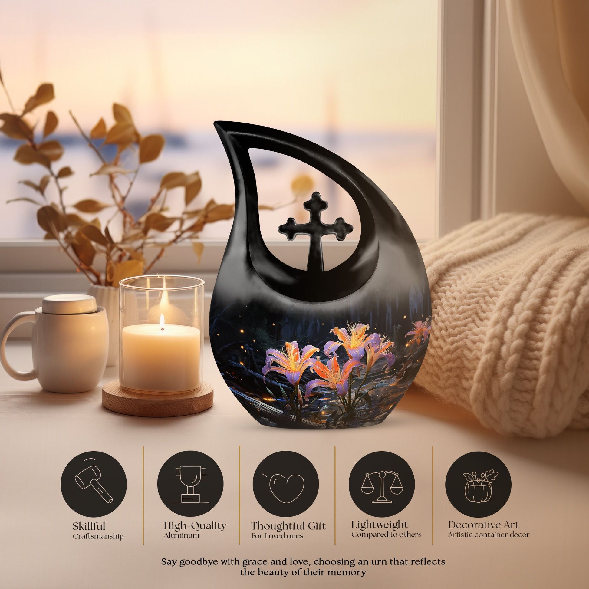 Lilly Urns For Ashes - Mini Urns For Sharing Ashes Urn