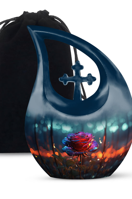 Luxury Rose Funeral Urn - Premium Cremation Urn For Burial