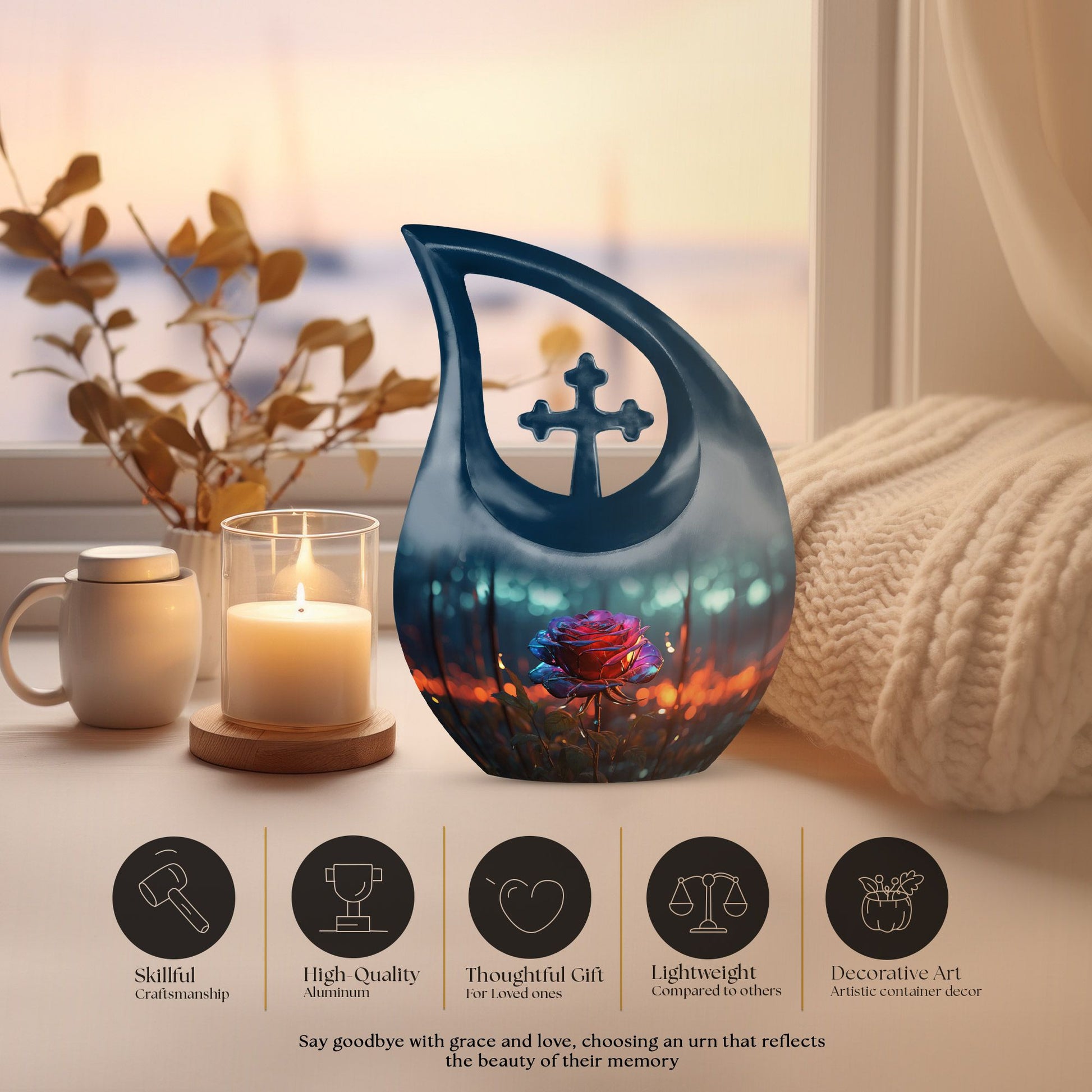 Rose Urns For Ashes - Mini Keepsake Urns For Human Ashes Urn