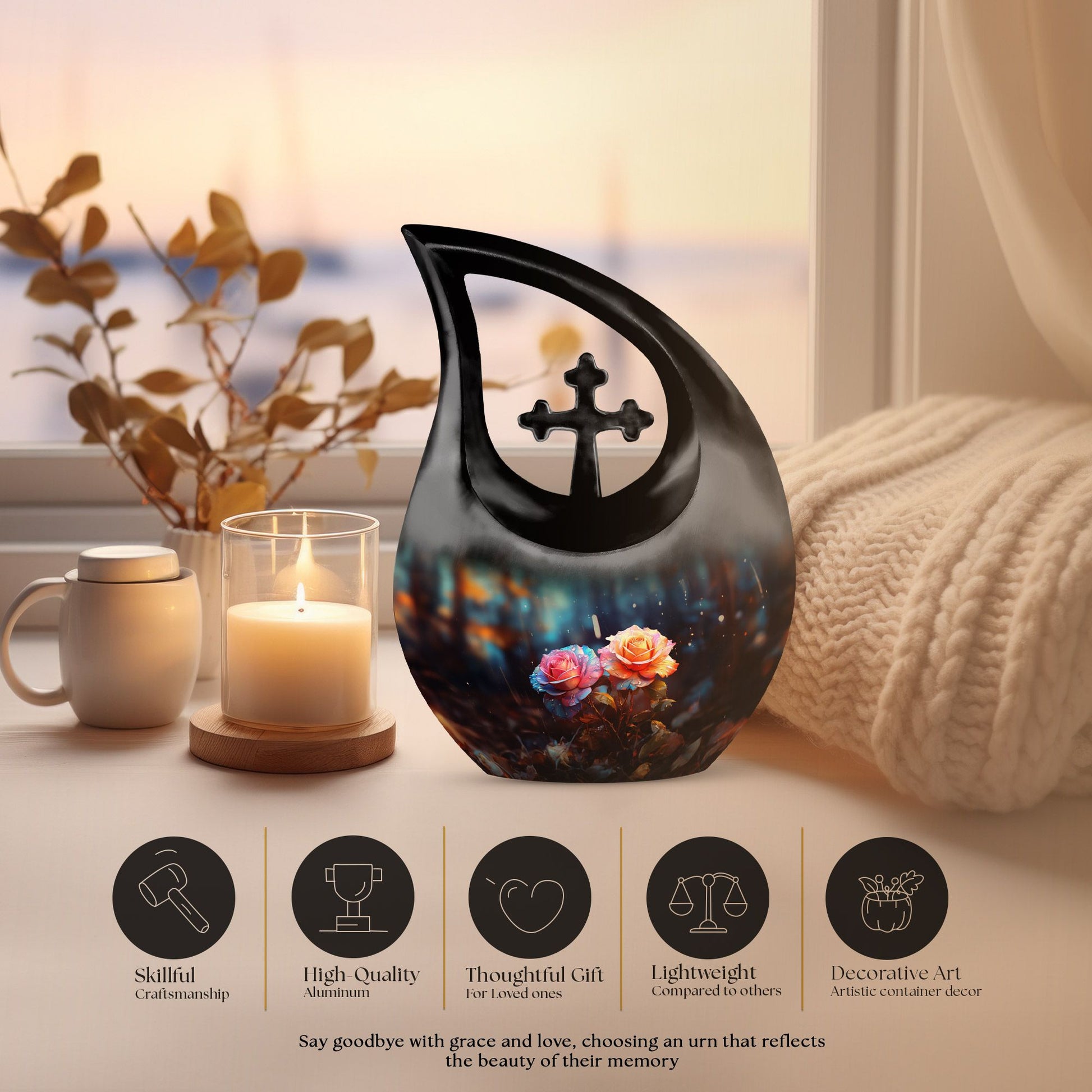 Rose Urns For Ashes - Decorative Miniature Urn