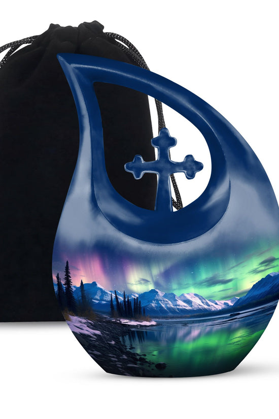Aurora Borealis Urns For Ashes - Human Ashes Keepsake Urn