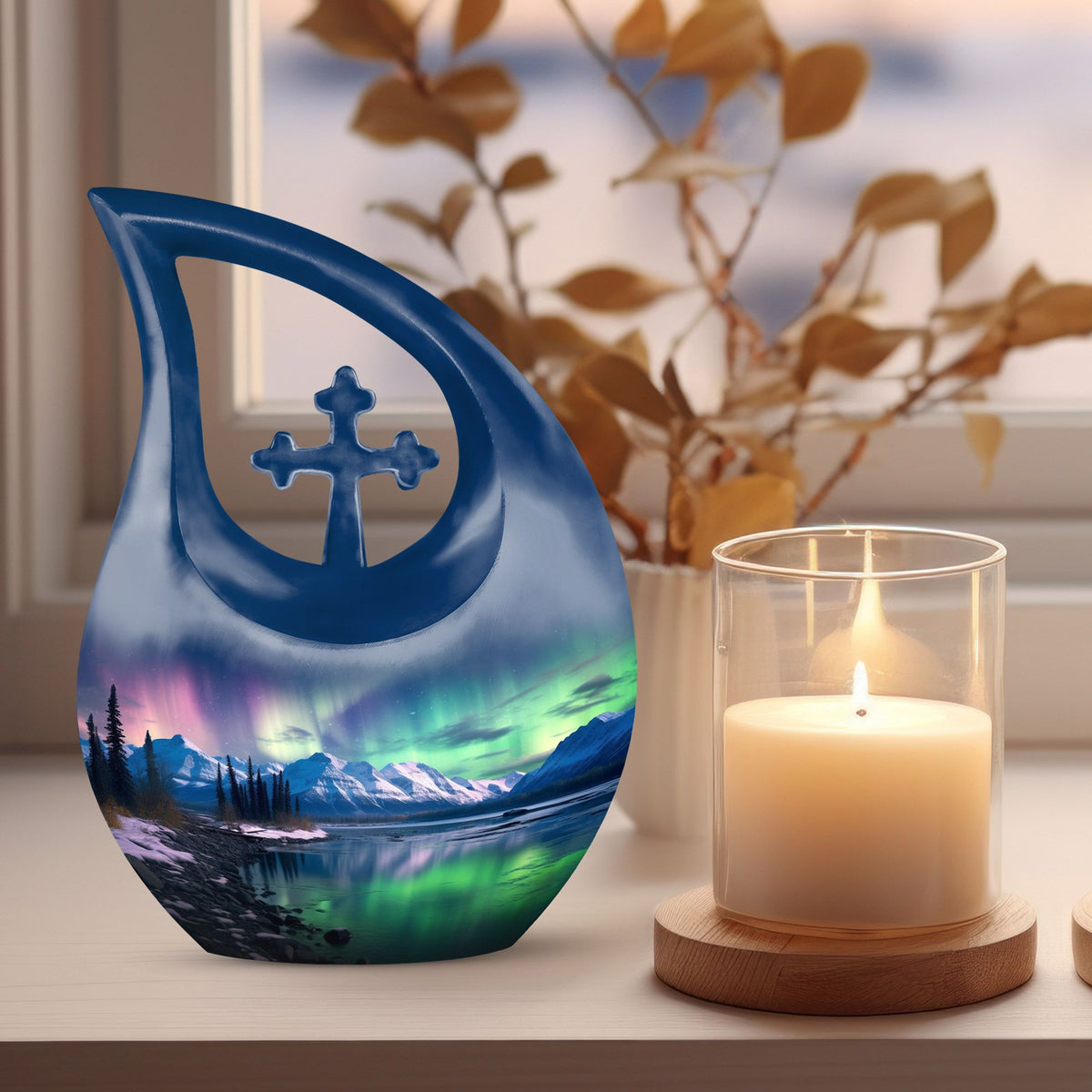 Aurora Borealis Urns For Ashes - Human Ashes Keepsake Urn