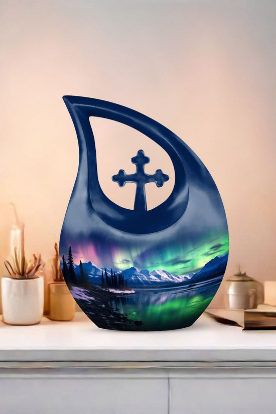 Aurora Borealis Urns For Ashes - Human Ashes Keepsake Urn