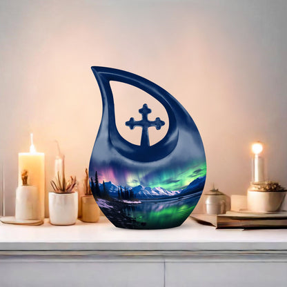 Aurora Borealis Urns For Ashes - Human Ashes Keepsake Urn