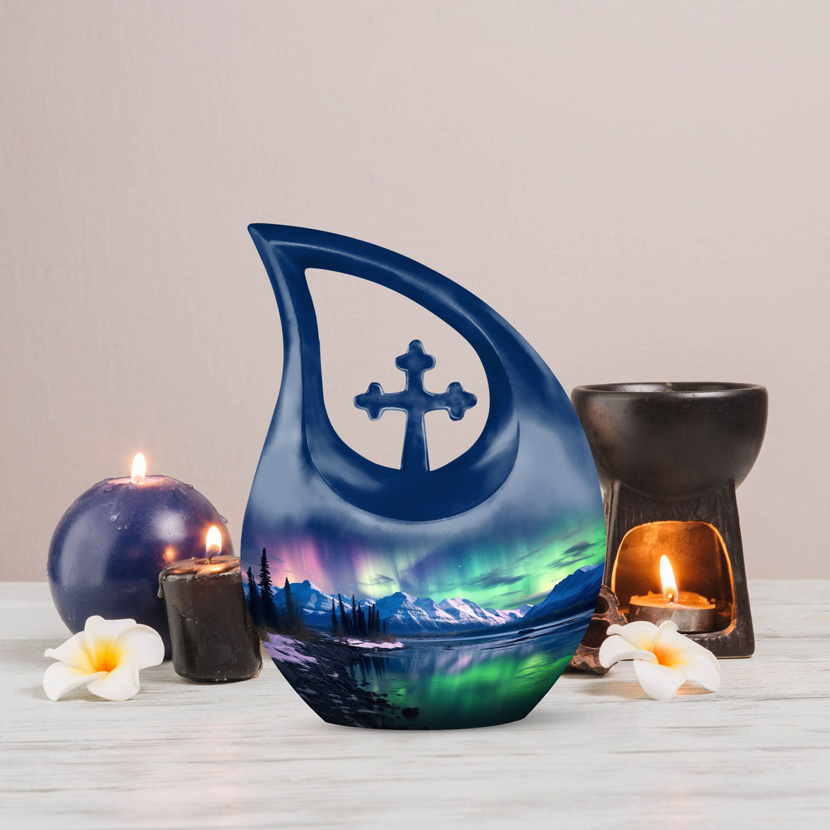 Aurora Borealis Urns For Ashes - Human Ashes Keepsake Urn