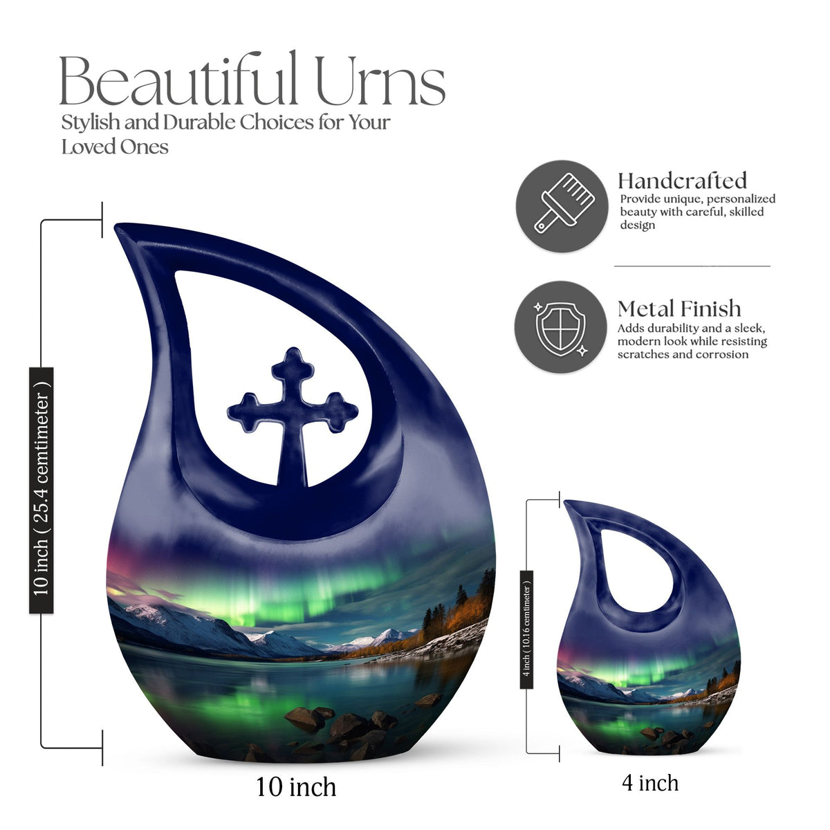 Aurora Borealis Urns For Ashes - Ash Keepsakes For Human Ashes Urn
