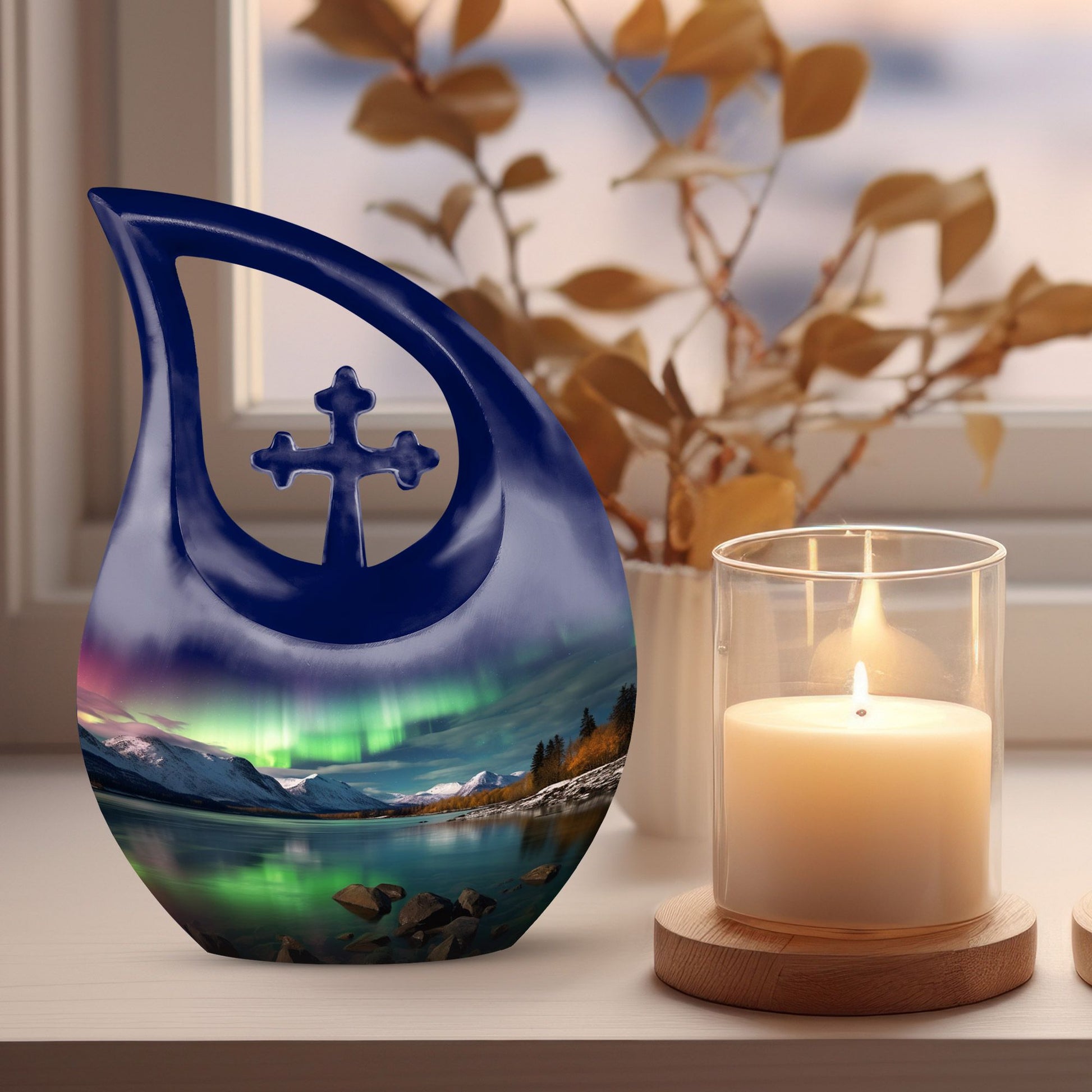 Aurora Borealis Urns For Ashes - Ash Keepsakes For Human Ashes Urn