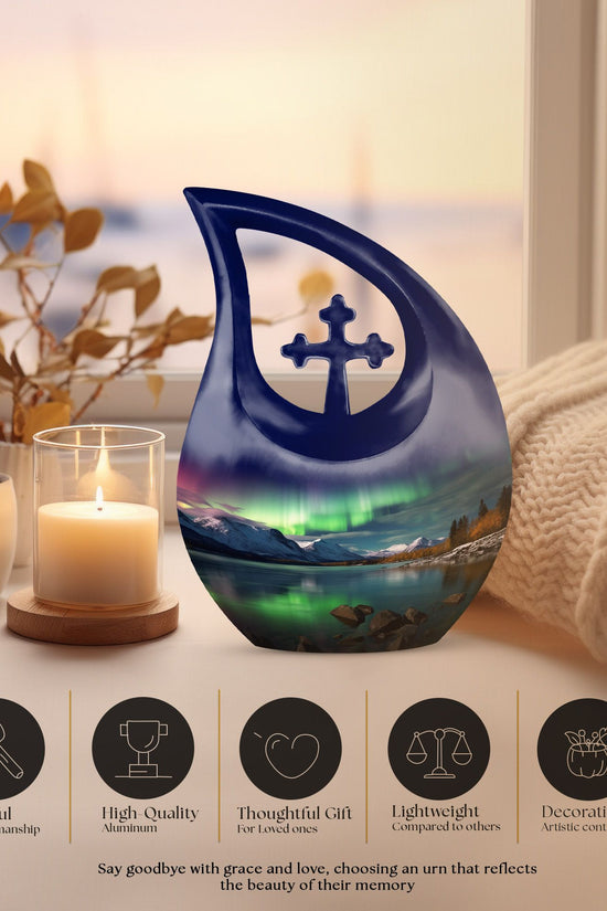Aurora Borealis Urns For Ashes - Ash Keepsakes For Human Ashes Urn