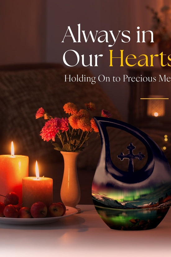 Aurora Borealis Urns For Ashes - Ash Keepsakes For Human Ashes Urn