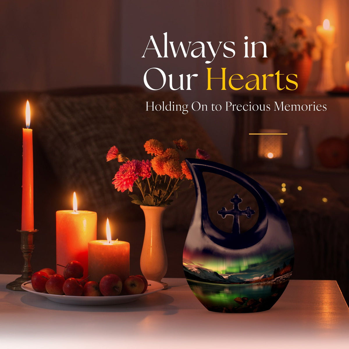 Aurora Borealis Urns For Ashes - Ash Keepsakes For Human Ashes Urn