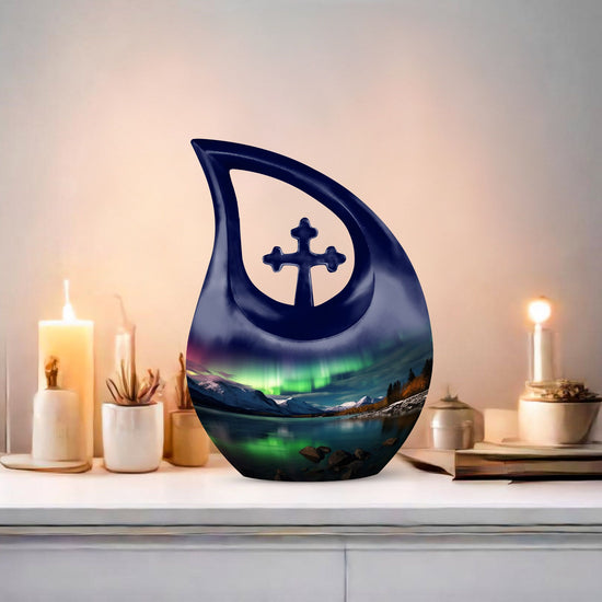 Aurora Borealis Urns For Ashes - Ash Keepsakes For Human Ashes Urn