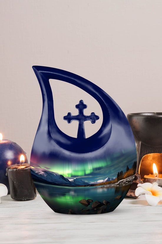 Aurora Borealis Urns For Ashes - Ash Keepsakes For Human Ashes Urn