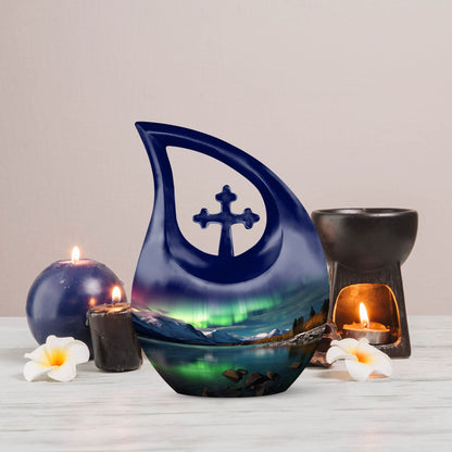 Aurora Borealis Urns For Ashes - Ash Keepsakes For Human Ashes Urn