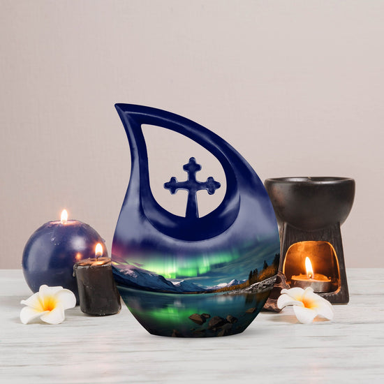 Aurora Borealis Urns For Ashes - Ash Keepsakes For Human Ashes Urn